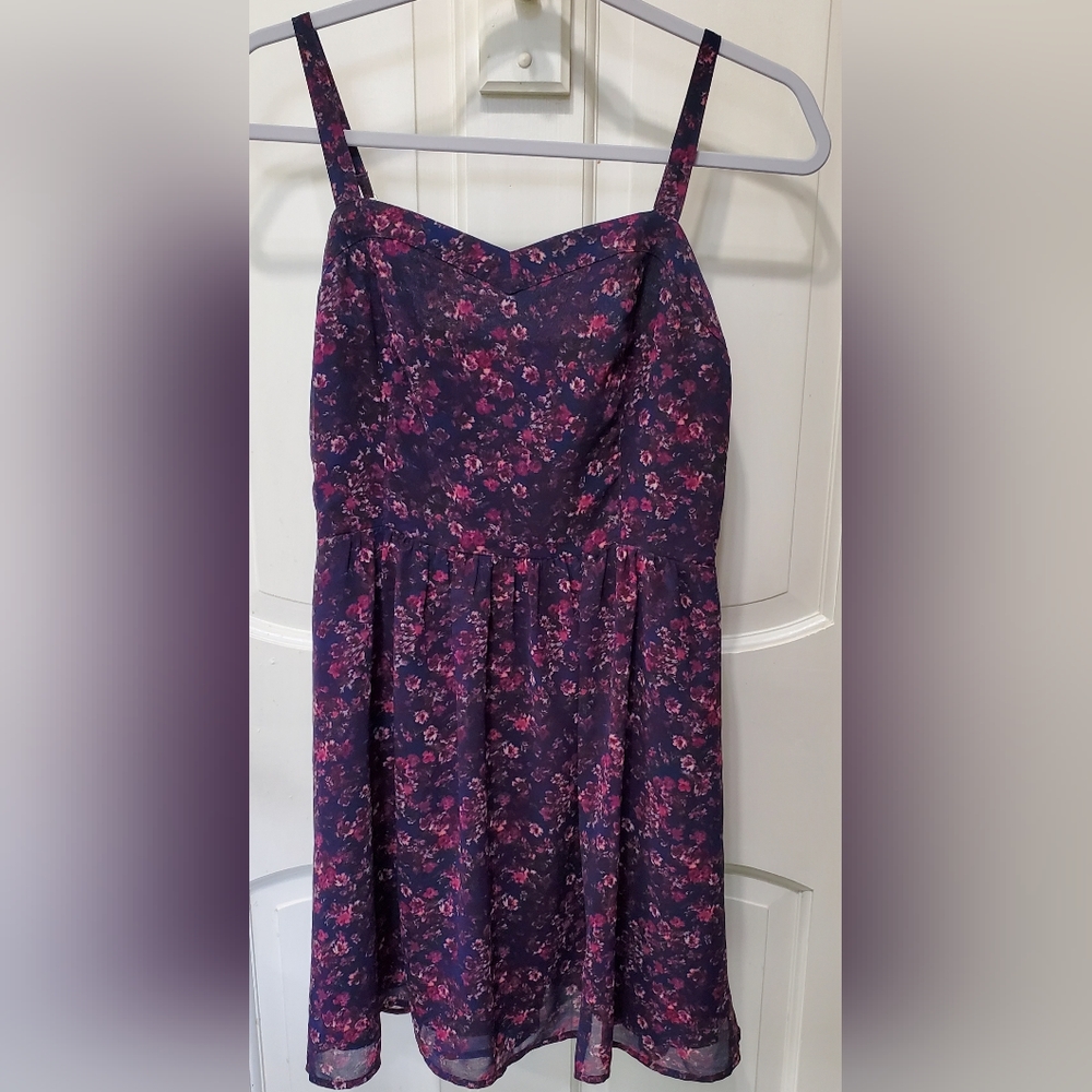 Garage Navy Floral Dress